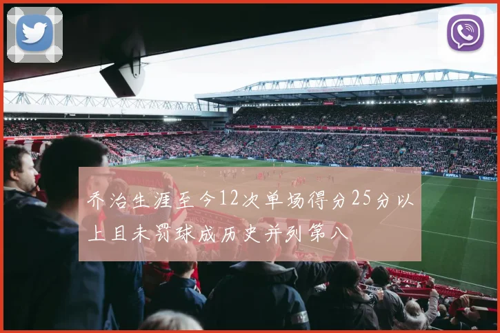 乔治生涯至今12次单场得分25分以上且未罚球成历史并列第八